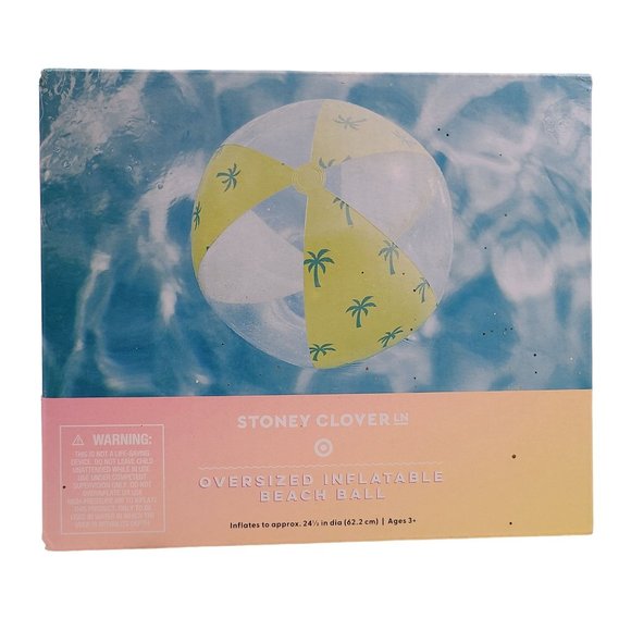 Stoney Clover Lane Inflatable Oversized Palm Tree Beach Ball Pool Lake 24" - Picture 2 of 3